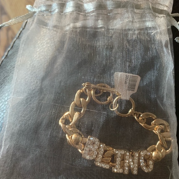 “BLING” gold bracelet with diamonds - Picture 3 of 3